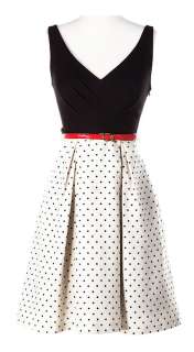 Lot 475 - "Rachel" black polka dot Eva Franco dress.