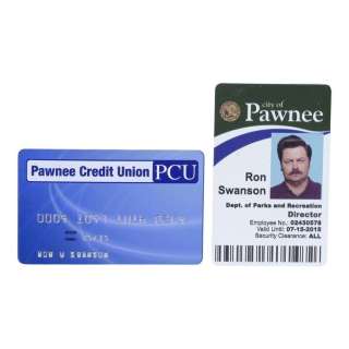 PARKS AND RECREATION (2009-2015) - Lot #1469 : Ron Swanson‘s (Nick Offerman) Pawnee ID and Credit Card