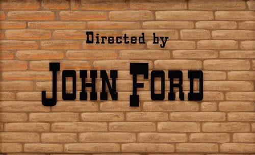 Lot 338 - THE SEARCHERS BACKGROUND CAMERA ART FOR JOHN FORD CREDIT