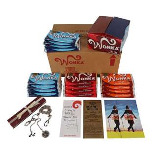 CHARLIE AND THE CHOCOLATE FACTORY (2005) - Lot #58 : Wonka Box, Wonka Bars, Crew Invites and Crew Gift