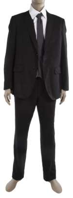 "JOHN WICK: CHAPTER 2" KEANU REEVES STUNT COSTUME WITH "JOHN WICK: CHAPTER 3 - PARABELLUM" STUNT SWORD AND CLEAVER PROPS | Julien’s