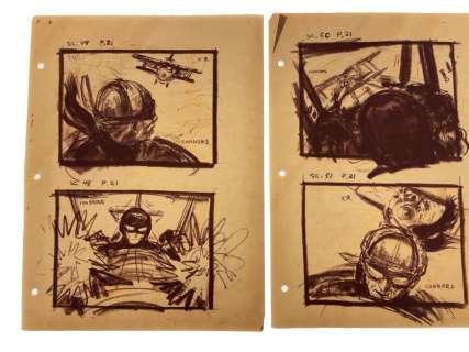 Mentor Huebner Movie Illustration Storyboard Concept Drawing Art | Los Angeles Estate Auction