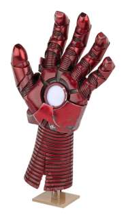 Lot 1133 - IRON MAN 2: ROBERT DOWNEY JR. "IRON MAN" REPULSOR GLOVE HERO PROP (WITH DVD)