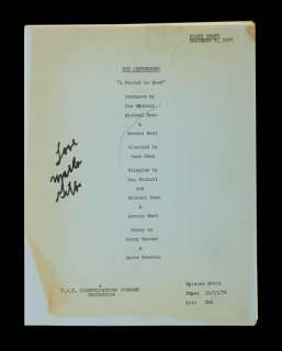 Lot 511 - THE JEFFERSONS: PRODUCER OWNED, MARLA GIBBS INSCRIBED PILOT EPISODE SCRIPT
