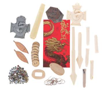 Lot 218 - A Prop Test and Surplus Piece Collection from The Hobbit.