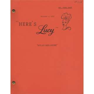 I Love Lucy | Original Here’s Lucy Script for Episode "Lucy and Carol Burnett" | Blacksparrow