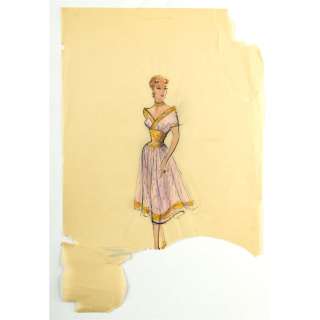 I Love Lucy | Set of 3 Original Elois Jenssen Costume Sketches for Lucille Ball | Blacksparrow