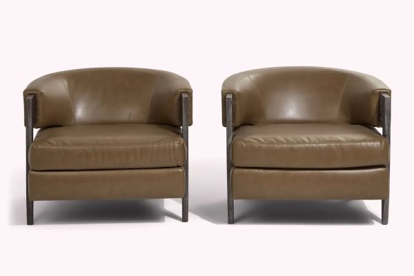 And Just Like That… | Lot #44 - Carrie and Big’s Pair of Embossed Leather Club Chairs | Julien’s