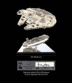 STAR WARS: THE EMPIRE STRIKES BACK (1980) - Lot #384 : Master Replicas Light-Up Studio-Scale Harrison Ford Signature Edition Millennium Falcon Replica