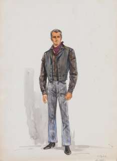 Alan Ladd as the title character vintage original costume sketch from Shane. | Profiles in History