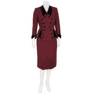 EVITA - Eva Peron (Madonna) Red and Black Check Skirt Suit
