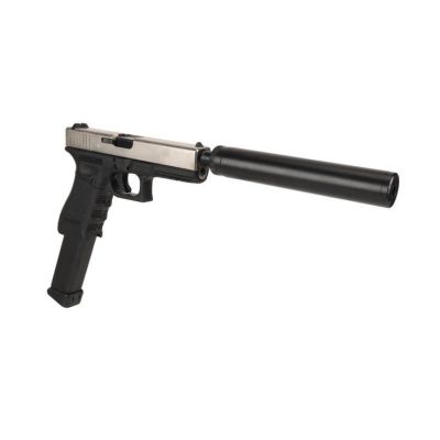 THE DARK KNIGHT (2008) - Lot #69 : The Joker‘s (Heath Ledger) Hero Live-fire Glock 17 Pistol with Suppressor and Extended Magazine