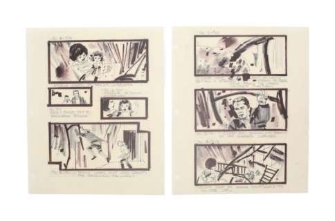 Irwin Allen | "The Towering Inferno" Original Storyboard Illustrations | Julien’s