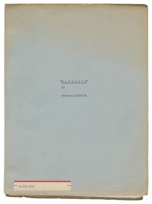 Lot 171 - KUBRICK, Stanley (1928-1999). Napoleon. A Screenplay by Stanley Kubrick. [N.p.], September 29th, | Potter & Potter