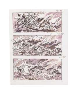 Lot 11 - Irwin Allen | "The Poseidon Adventure" Original Storyboard Illustration
