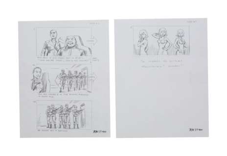 Austin Powers: International Man of Mystery | Four Scene #71 Storyboard Illustrations | Julien’s