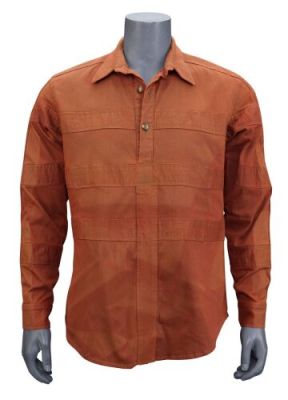 Serenity (2005) | Lot 1084 : Captain "Mal" Reynolds’ (Nathan Fillion) Orange Shirt | Propstore