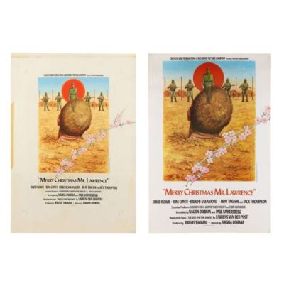 Merry Christmas Mr Lawrence (1983) | Lot 526 : The Brian Bysouth Collection: Original Unused British One-Sheet Final Artwork and Brian Bysouth-Signed Unused One-Sheet; 54.5 cm x 76 cm (21.5" x 30"), Brian Bysouth | Propstore