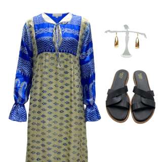 American Fiction Sintara’s Issa Rae Long Sleeve Dress, Earrings & Sandals | VIP Fan Auctions