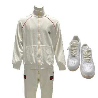 Lot #214: The Underdoggs Jaycen Screen Worn Stunt Double Sweater, Pants & Sneakers Ch 9 Sc 51