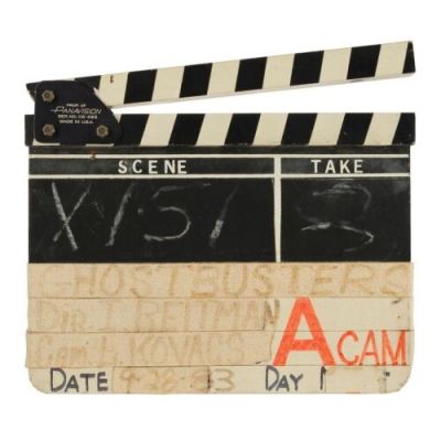GHOSTBUSTERS (1984) - Lot #127 : Joseph E. Thibo Collection: "A" Unit Clapperboard with Call Sheet and Promotional Materials