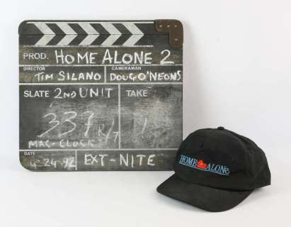 Doug O’Neons Archive - Original Home Alone 2 clapperboard from 1992 and a crew cap (2). | Ewbank’s