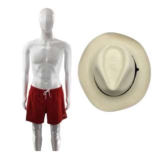 Lot #173: Saltburn Felix Catton (Jacob Elordi) Screen Worn Hat & Swim Trunks Ch 24 Sc 79pt1