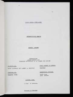 James Bond From Russia with Love - International Version, Export script, later printed. | Ewbank’s