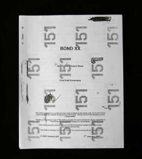 James Bond Die Another Day - Final Draft Screenplay script, later printed. | Ewbank’s