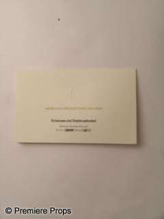 Inglourious Basterds Lt. Aldo Raine (Brad Pitt) Invitation Ticket Movie Props | Premiere Props