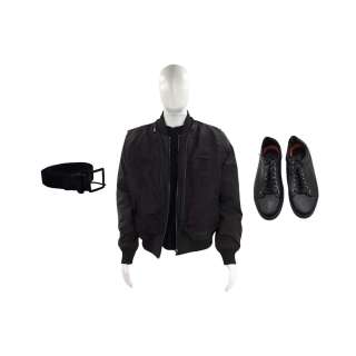 G20 Rutledge (Anthony Starr) Screen Worn Shoes, Belt, Short Sleeve Shirt & Bomber Style Jacket Ch 3 Sc 27, 27pt | VIP Fan Auctions