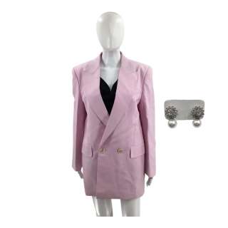 G20 Danielle Sutton (Viola Davis) Screen Worn Short Dress, Earrings & Suit Jacket Ch 8 Sc 161 | VIP Fan Auctions
