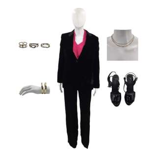 G20 Elena Romano (Sabrina Impacciatore) Screen Worn (2) Bracelet Set, Heels, Jacket, 2 Piece Necklace Set, Pants, 3 Piece Ring Set & Shirt Ch 1 Sc 38-99 | VIP Fan Auctions
