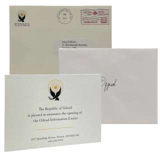 The Handmaid’s Tale June Osborne Production Used Invitation To Gilead Information Ep 504 | VIP Fan Auctions