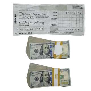 Poker Face Season 2 Hotel Room Screen Used Deposit Slip & (2) Prop Currency Bundles Ep 208 | VIP Fan Auctions