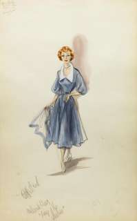 Two Deborah Kerr costume design sketches from "Thunder in the East" | Bonhams