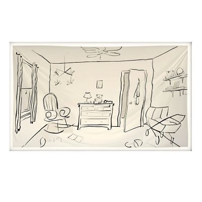 Lot 54: Eternity Joan & Larry Screen Used Archive Tunnel Baby Room Backdrop | VIP Fan Auctions