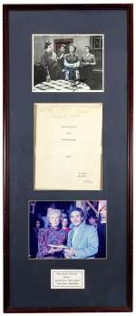 The Jackie Gleason Show Original Script and Signed Photo Display | Gotta Have Rock and Roll