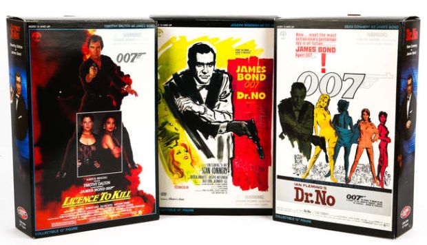 Lot 2368 - James Bond 007 - three Sideshow 12 inch collectable action figures comprising; Sean Connery as… | Ewbank’s