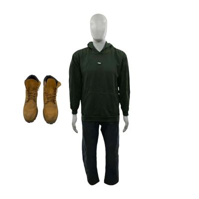 Lot 51: Preparation for the Next Life Skinner Screen Worn Stunt Double Sweatshirt, Jeans & Boots Ch 1 Sc 111,113 | VIP Fan Auctions