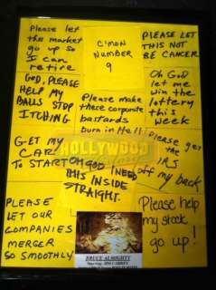 Bruce Almighty - Prayer ‘Post It‘ Notes