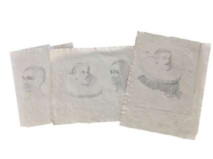 Lot 182 - Tulip Fever Jan Van Loos (Dane DeHaan) Original Sketches Movie Props