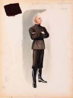 Yul Brynner "Dmitri Karamazov" Costume Sketch by Walter Plunkett for The Brothers Karamazov (MGM, 1958). | Heritage