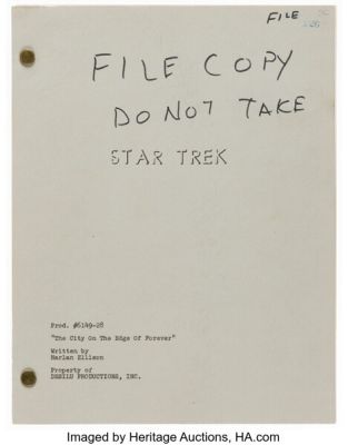 Star Trek: The Original Series (Paramount TV, 1966-1969), Shooting Script from Episode "The City On The Edge Of Forever". | Heritage