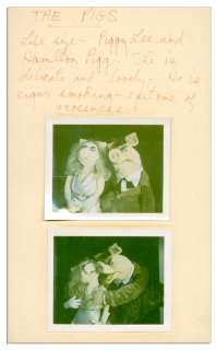 Jim Henson Handwritten Character Description of the Premiere Version of Miss Piggy From Her 1974 Television Debut -- With Polaroid Photos | Nate Sanders
