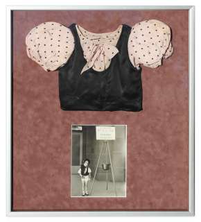 Shirley Temple Screen-Worn Blouse From 1933 Film ’’The Kid’s Last Fight’’ -- Framed Presentation | Nate Sanders