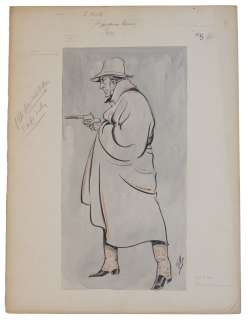Oscar Winning Costume Designer, Arlington Valles Original Sketch for ’’The Gorgeous Hussy’’ 1936 MGM Film | Nate Sanders