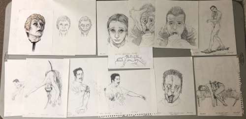 "Freddy vs Jason" Movie - Original Freddy & Jason’s victims’ concept sketches including Glowing Rave | Direct Liquidation