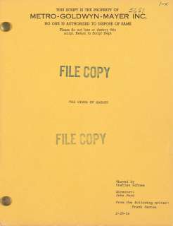 A screenplay of The Wings of Eagles | Bonhams