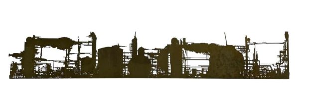 Blade Runner (1982) - Hades Etched Brass Refinery Landscape Miniature | Hanlin Auction Service
